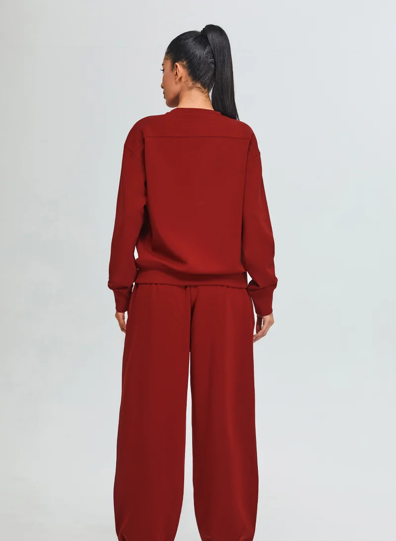 كون.يوغا بنطلون رياضي واسع بخصر متوسط